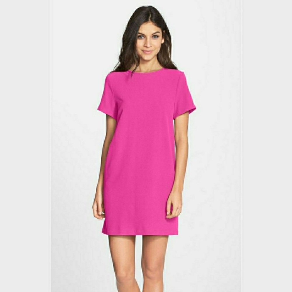 FELICITY & COCO WOMENS HOT PINK DRESS